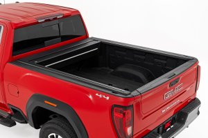 GMC 3500HD Powered Retractable Bed Cover - Rough Country - Matte Black - '20-'26 GMC 3500HD Powered Retractable Bed Cover - Rough Country - Matte Black - '20-'26
